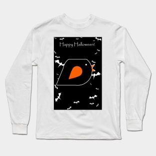 Happy Halloween - Black and Orange Bird Long Sleeve T-Shirt